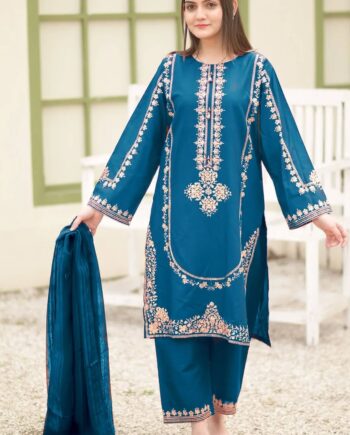 STITCHED 3 piece DRESS FA 224 C- ferozi
