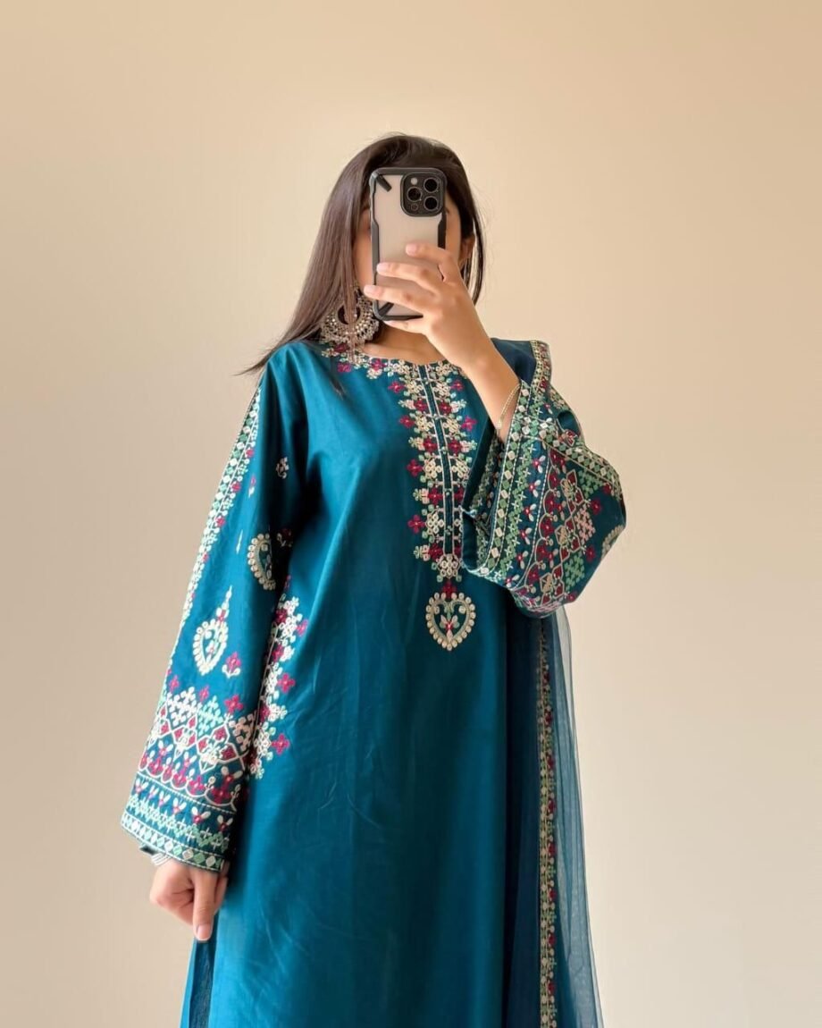 STITCHED 3 piece DRESS FA-231